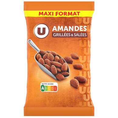 Amandes brunes grillées salées, 500g