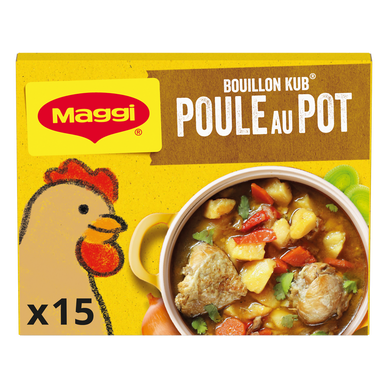 Bouillon cube Poule au pot MAGGI - boite de 15 cubes, 150g