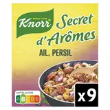 Bouillon secret d'arômes ail persil KNORR 9 tablettes 90g