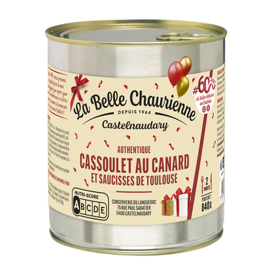 Cassoulet au canard LA BELLE CHAURIENNE, Boîte de 840g