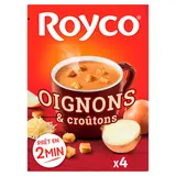 Soupe grâtinée aux oignons et croûtons ROYCO, 4 sachets 62,4g