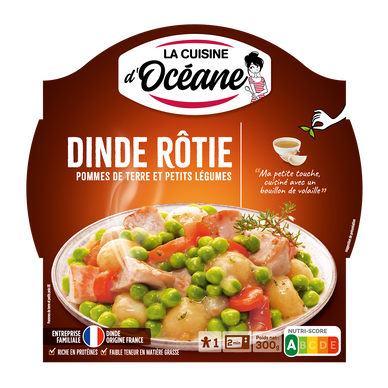 Dinde fermière aux 5 légumes printanniers LA CUISINE D'OCEANE, 300g