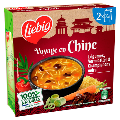Soupe à la chinoise légumes et vermicelles LIEBIG, 2 x 30 cl