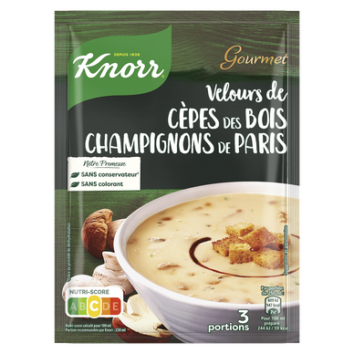 Soupe déshydratée Velours de Cèpes KNORR 3 portions