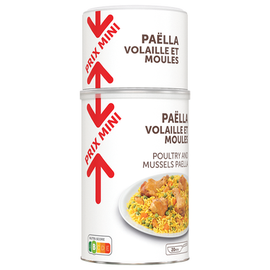 Paëlla volaille & fruits de mer PRIX MINI - boîte 3/2 1kg