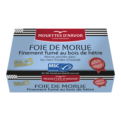 Foie de morue LES MOUETTES D'ARVOR, 120g