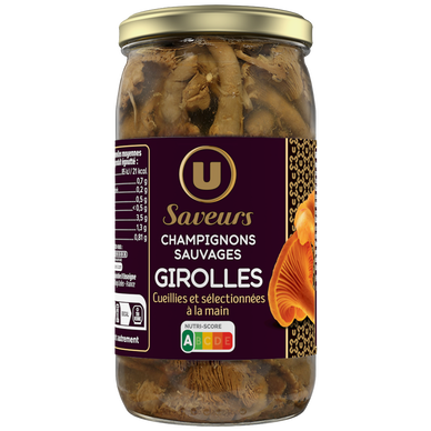 Girolles champignons sauvages - Bocal de 185g net égoutté