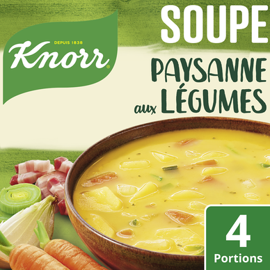 Soupe déshydratée Paysanne Légumes & Lard KNORR 4 portions