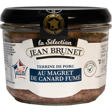 Terrine de porc au magret de canard fumé JEAN BRUNET, 180g