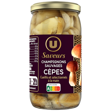 Cèpes champignons sauvages - Bocal de 185g net égoutté
