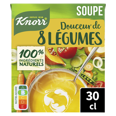 Soupe Douceur de 8 légumes KNORR & LA POTAGERE, 30CL
