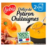 Soupe Délice de potiron et châtaignes France LIEBIG briques 2x30cl