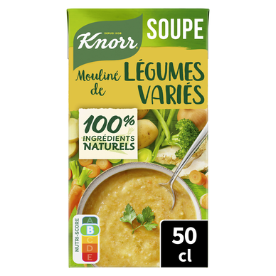 Soupe Mouliné légumes variés KNORR & LA POTAGERE, Brique 50cL