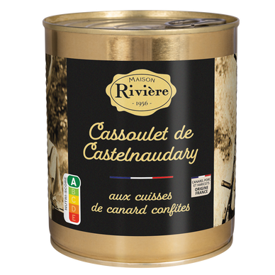 Cassoulet Castelnaudary cuisses canard confites igp MAISON RIVIERE Boîte de 840g