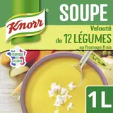 Soupe Velouté de 12 légumes au fromage frais KNORR & LA POTAGERE, Brique 1L