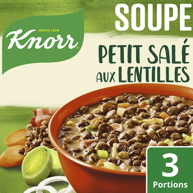 Soupe déshydratée Petit Salé aux lentilles KNORR 3 portions