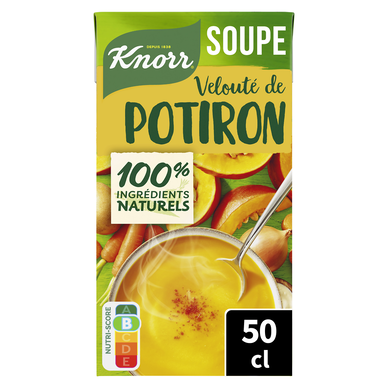 Soupe Velouté potiron à la créme fraiche KNORR & LA POTAGERE, Brique 50cL
