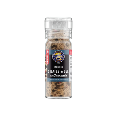 Moulin 5 baies & sel Guérande SAINTE LUCIE, 65g
