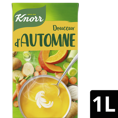Soupe Douceur légumes d'automne à la crème fraîche KNORR & LA POTAGERE, Brique 1L