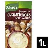 Soupe Douceur champignons cèpes Crème fraîche française KNORR & LA POTAGERE, 1 L