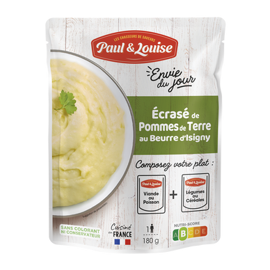 Ecrasés de pommes de terre beurre d'Isigny PAUL & LOUISE, 180g