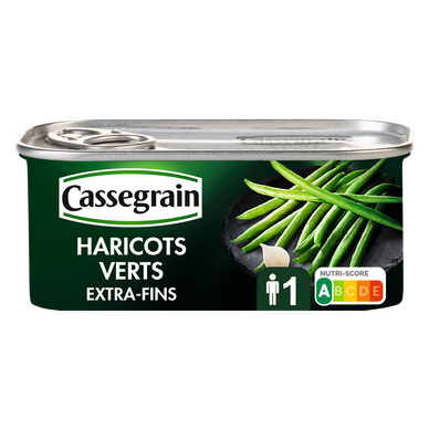 Haricots verts extra fins CASSEGRAIN - Boîte 110g net égoutté