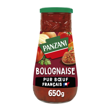 Sauce Bolognaise 100% pur boeuf PANZANI - 650g