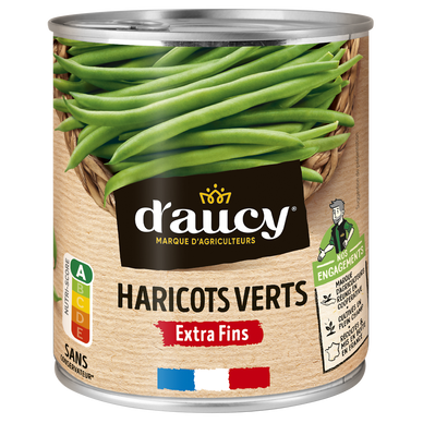 Haricots verts extra-fins rangés Cultivé en France D'AUCY - 440g