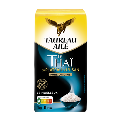 Riz thaï long grain de l'is-an TAUREAU AILE paquet 1kg
