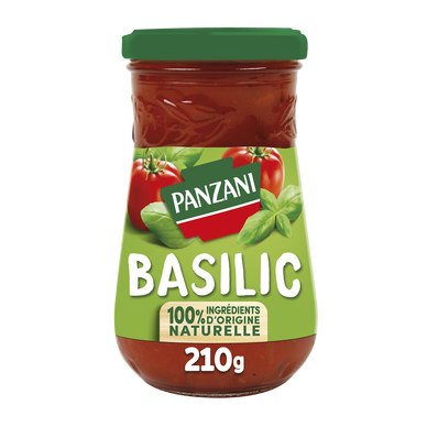 Sauce Tomate et Basilic 100% ingrédients d'origine naturelle PANZANI -210g