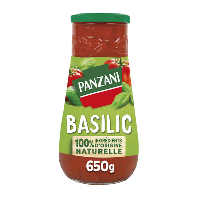 Sauce Tomate et Basilic 100% ingrédients d'origine naturelle PANZANI -650g