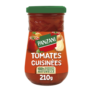 Sauce Tomates Cuisinées 100% ingrédients d'origine naturelle PANZANI -210g