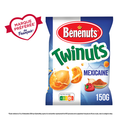 Cacahuètes Enrobées Saveur Méxicaine - BENENUTS TWINUTS - 150g