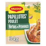 Assaisonnement papillottes de poulet aux herbes de Provence MAGGI, sachet de 34g