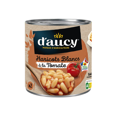Haricots blancs à la tomate Cultivé en France D'AUCY - 250g