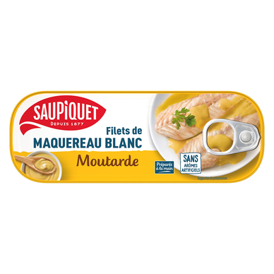 Filets de Maquereau Blanc à la Moutarde SAUPIQUET, 169g