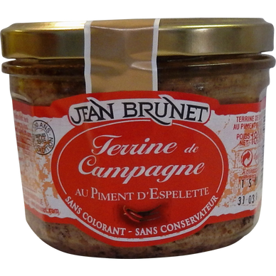 Terrine de campagne au piment d'espelette JEAN BRUNET, 180g