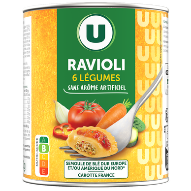 Ravioli aux légumes U 800g