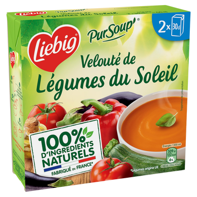 Soupe Pur'Soup velouté de légumes du soleil LIEBIG, 2 briques de 30cl