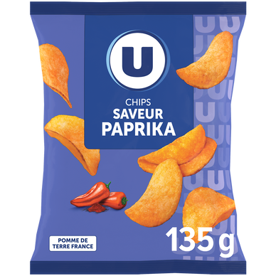 Chips saveur paprika U 135g