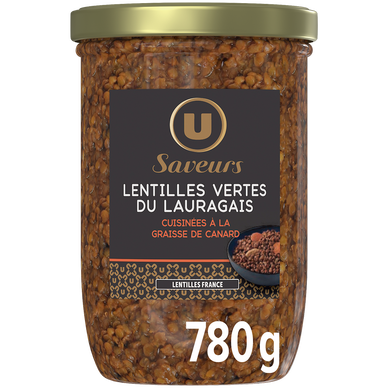 Lentilles du Lauragais cuisinées U SAVEURS 780g