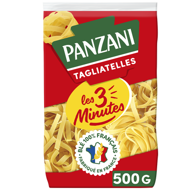 Pâtes tagliatelle cuisson rapide PANZANI, paquet de 500g