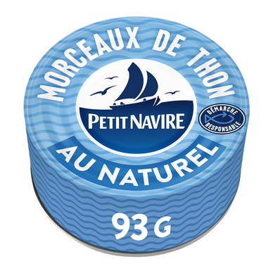 Morceaux de Thon au Naturel Démarche Responsable PETIT NAVIRE 95g