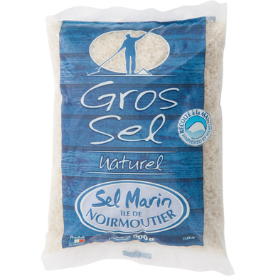 Gros sel de Noirmoutier SEL MARIN DE L'ILE DE NOIRMOUTIER, sachet de 500g