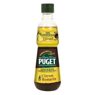 Vinaigrette biphasée citron et romarin allégée en matières grasses PUGET 330ml