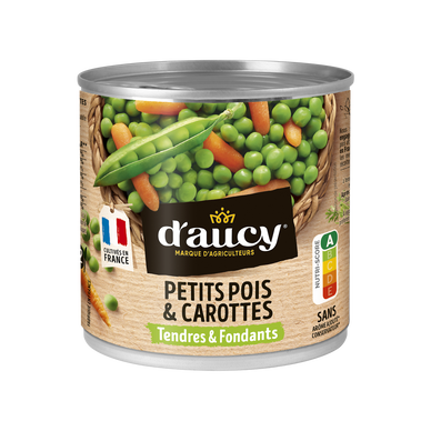 Petits pois et carottes extra tendres Cultivé en France D'AUCY - 265g