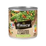 Petits pois et carottes extra tendres Cultivé en France D'AUCY - 265g