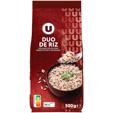 Riz Duo Etuvé Rouge U 500G