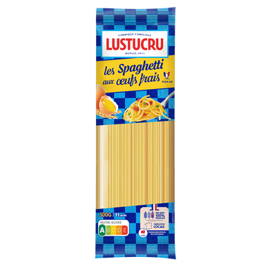 Les spaghetti aux oeufs frais LUSTUCRU - paquet 500g