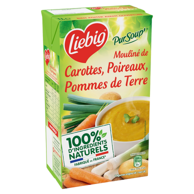 Soupe Pursoup mouliné de carottes poireaux pomme de terre LIEBIG, 1L